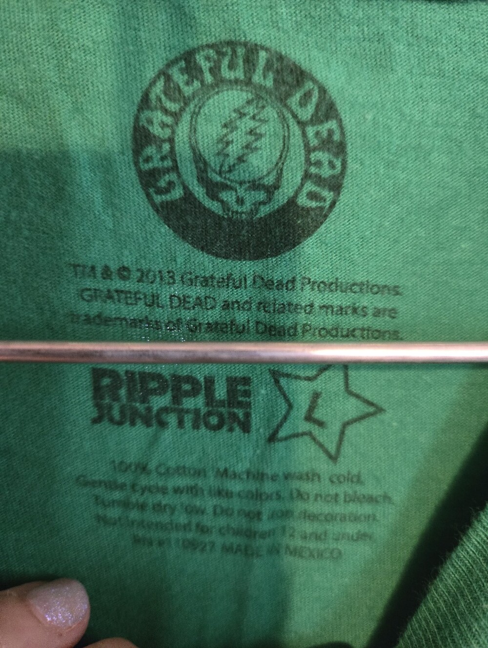 Ripple Junction Mens Green Grateful Dead Size Large - Picture 3 of 4
